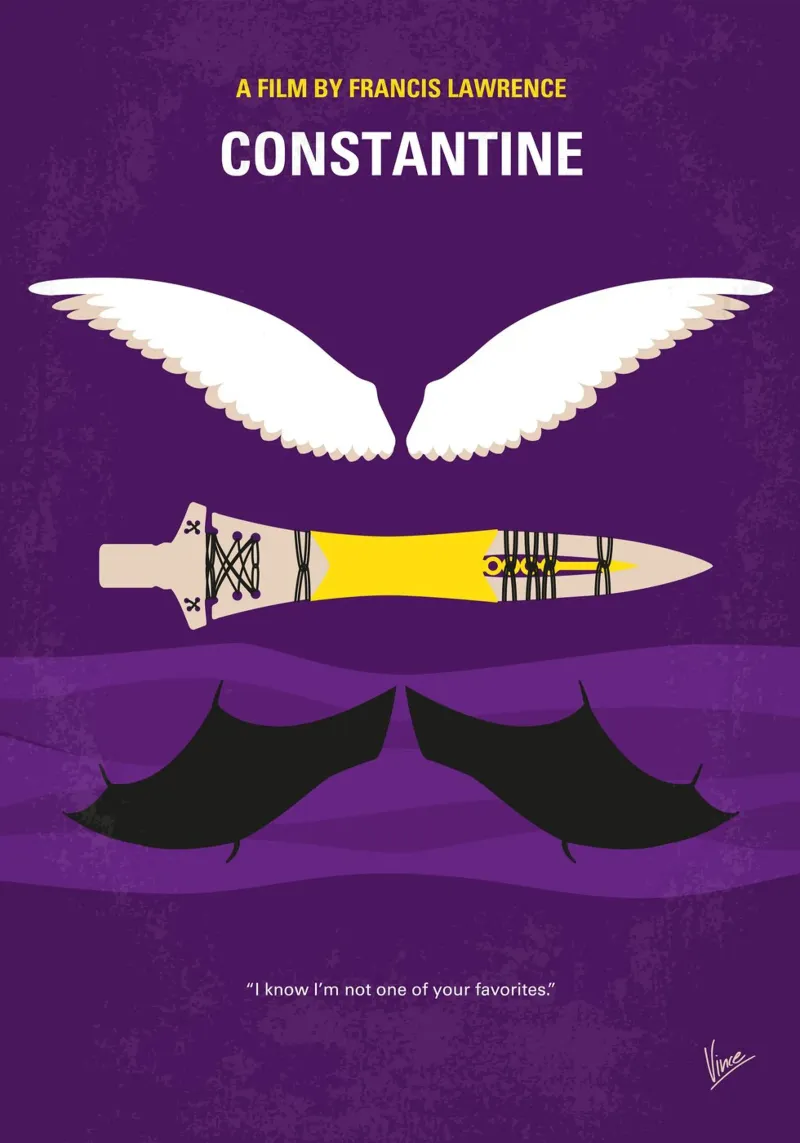 No1370 My Constantine minimal movie poster carta hahnemühle da Chungkong