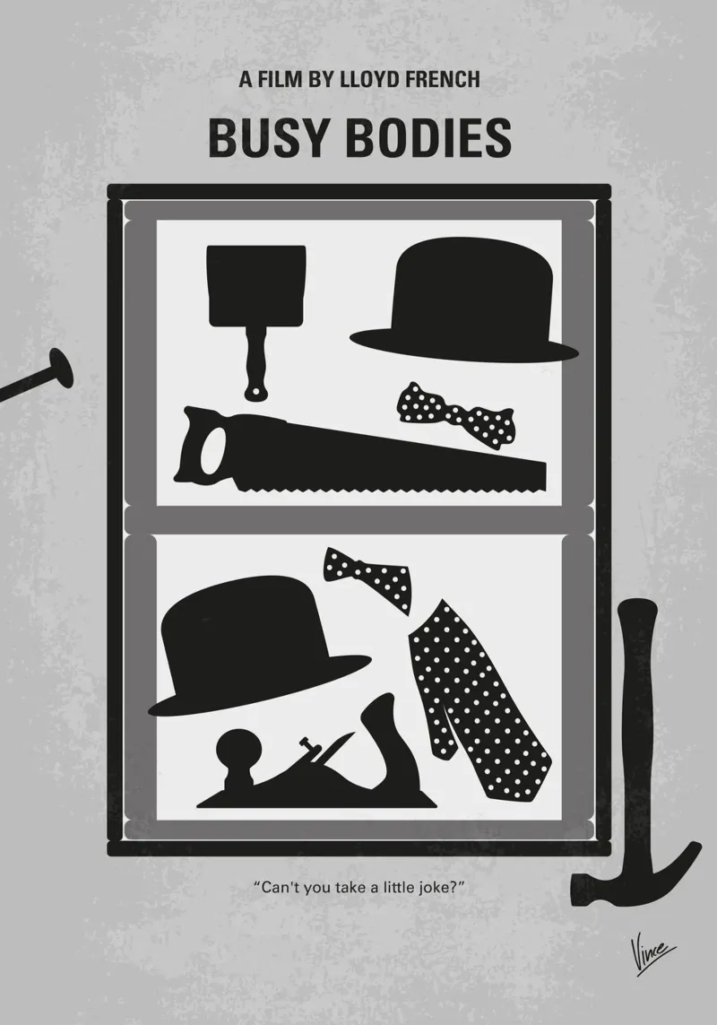 No1374 My Busy Bodies minimal movie poster hahnemühle de Chungkong