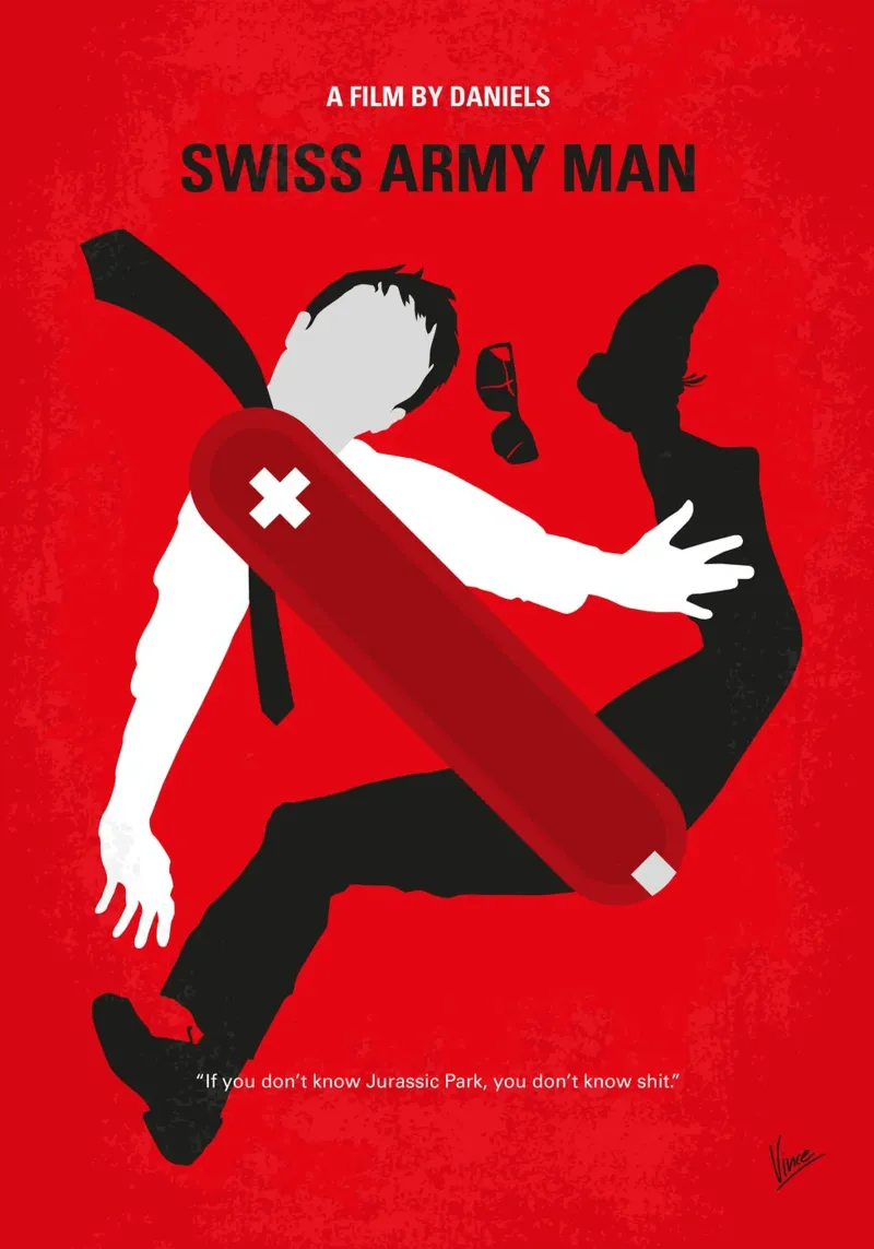 No1383 My Swiss Army Man minimal movie poster pellicola backlit da Chungkong