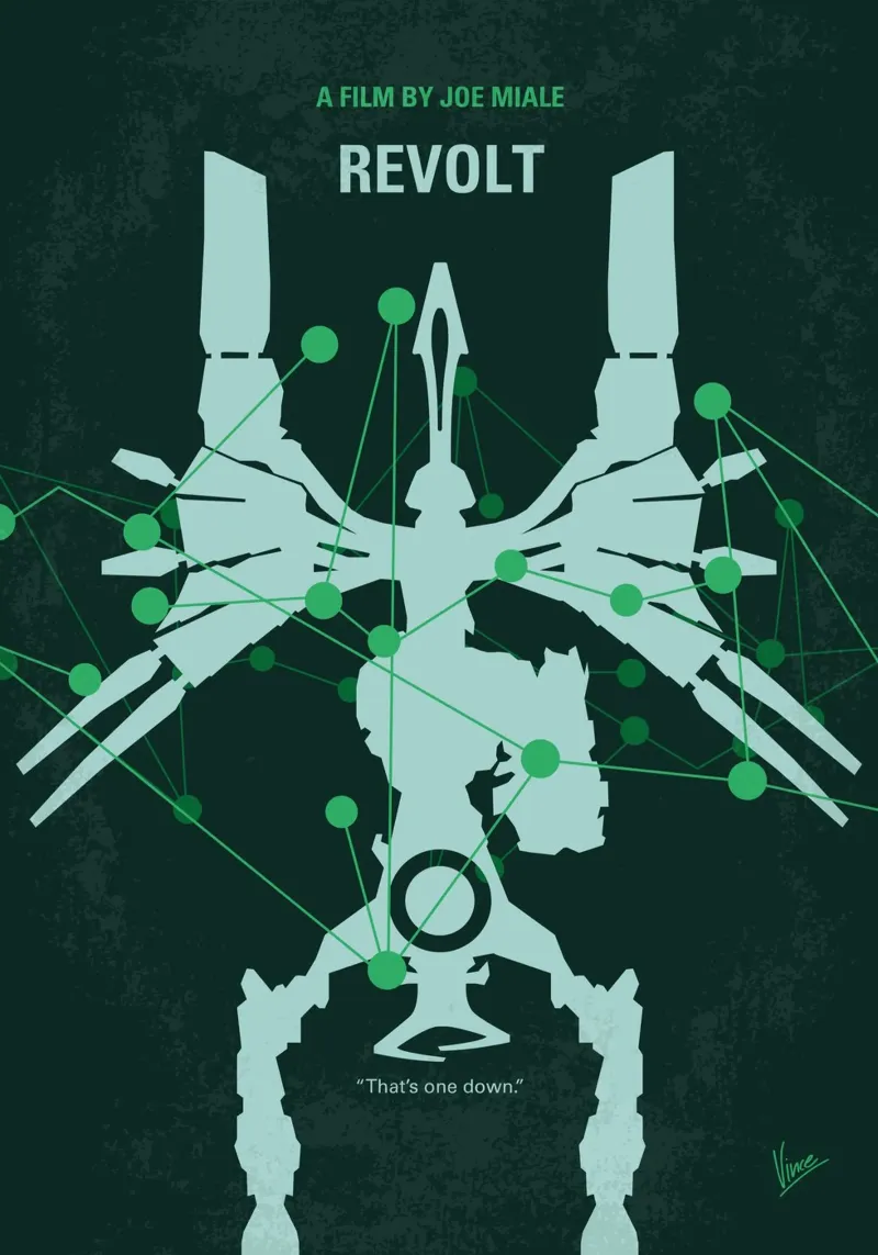 No1386 My Revolt minimal movie poster pellicola backlit da Chungkong
