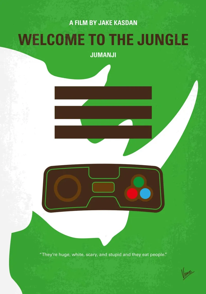 No1393 My Jumanji-1 minimal movie poster poster con telaio in plastica da Chungkong