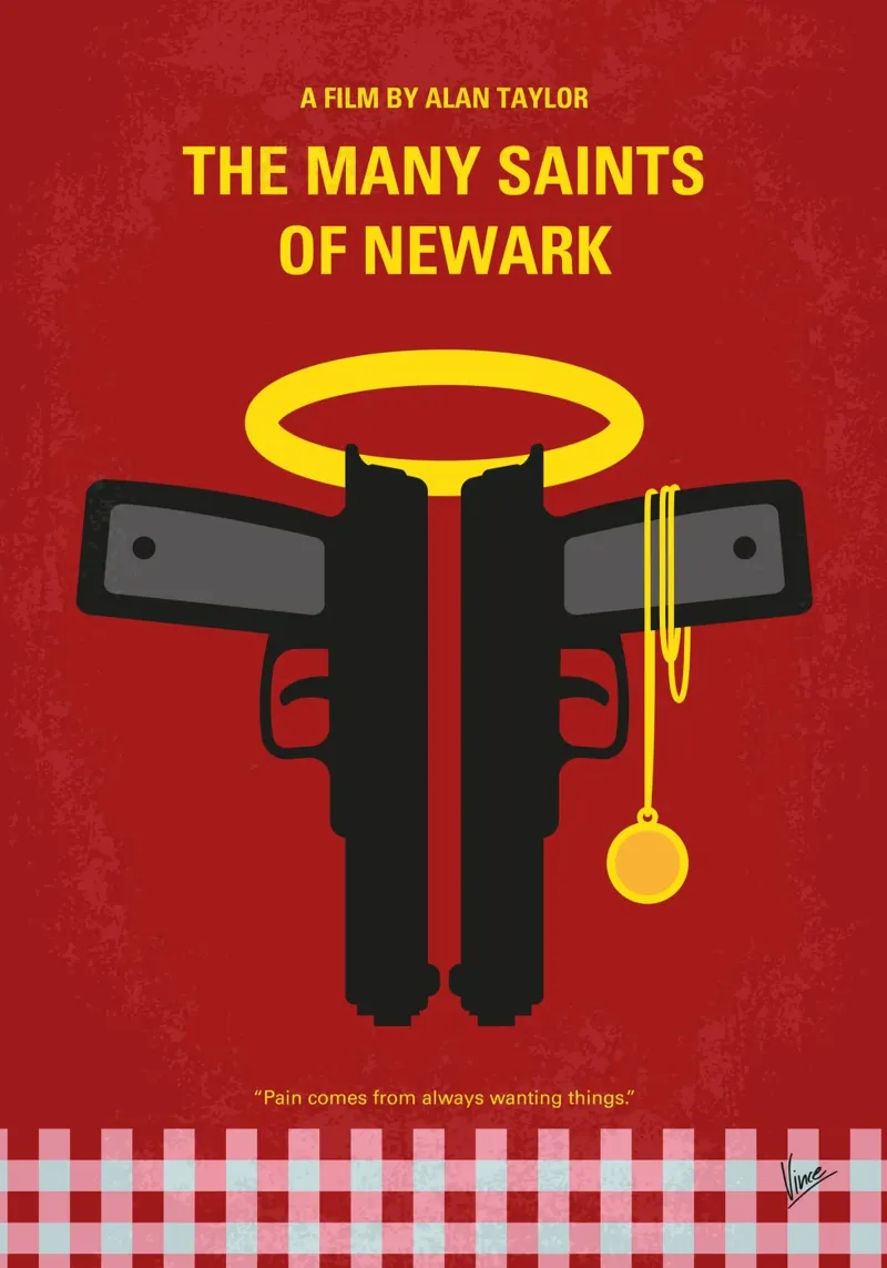 No1395 My The Many Saints of Newark minimal movie poster pellicola backlit da Chungkong