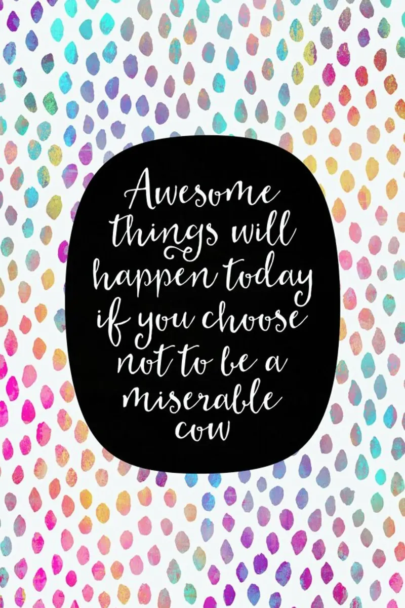 Awesome Things poster with plastic frame by Elisabeth Fredriksson