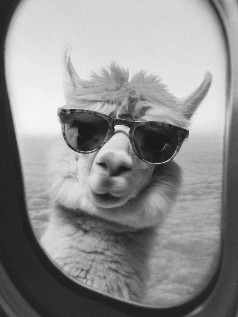 Funny Llama pellicola backlit da Dagmar Pels