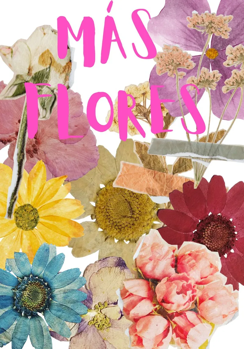 Poster in boho style - más flores plexiglass da heartswordsonpaper