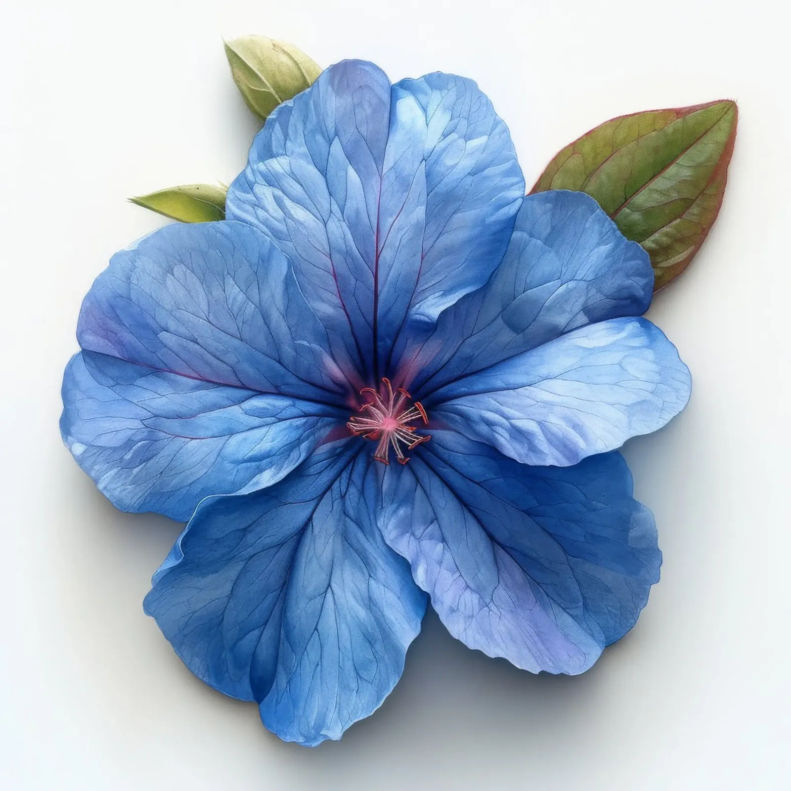 Fiore di lobelia 4 poster con telaio in legno da Bold Blooms