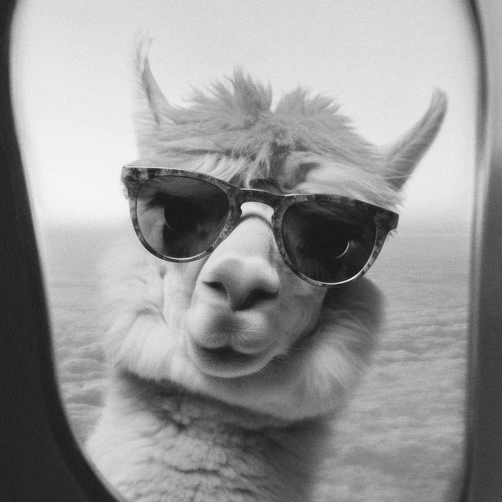 Funny Llama Square pellicola backlit da Dagmar Pels