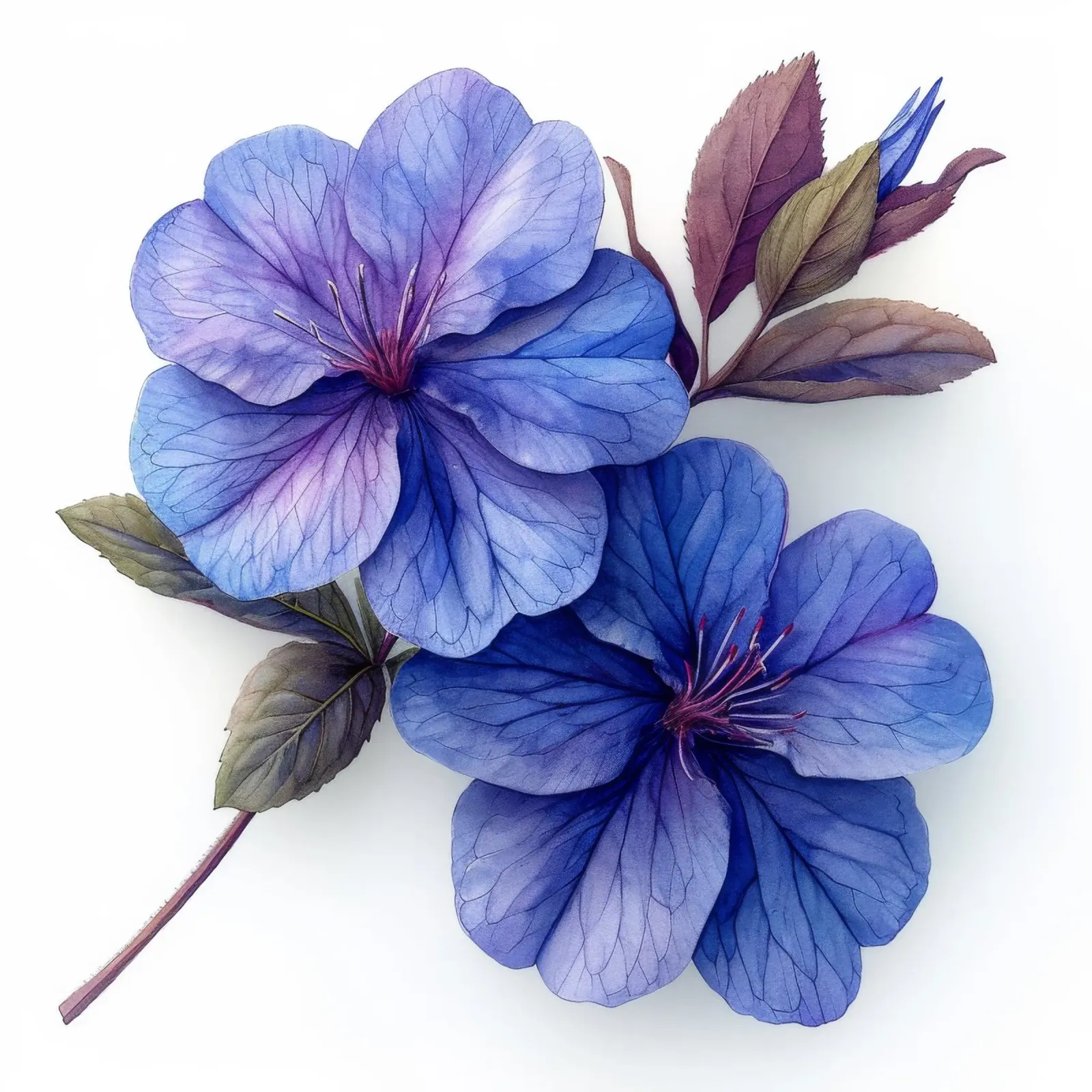 Fiore di lobelia 1 poster con telaio in plastica da Bold Blooms