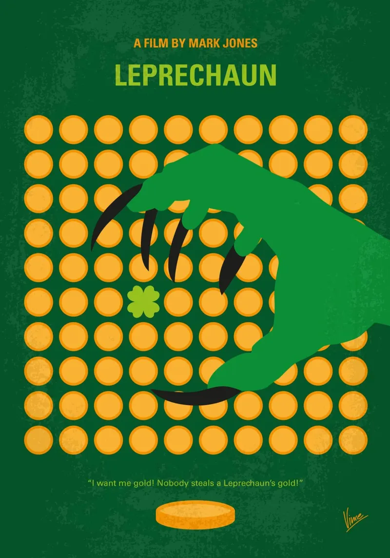 No1401 My Leprechaun minimal movie poster carta hahnemühle da Chungkong