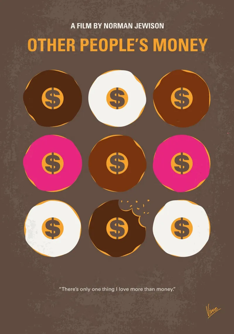No1404 My Other Peoples Money minimal movie poster Backlit Folie von Chungkong