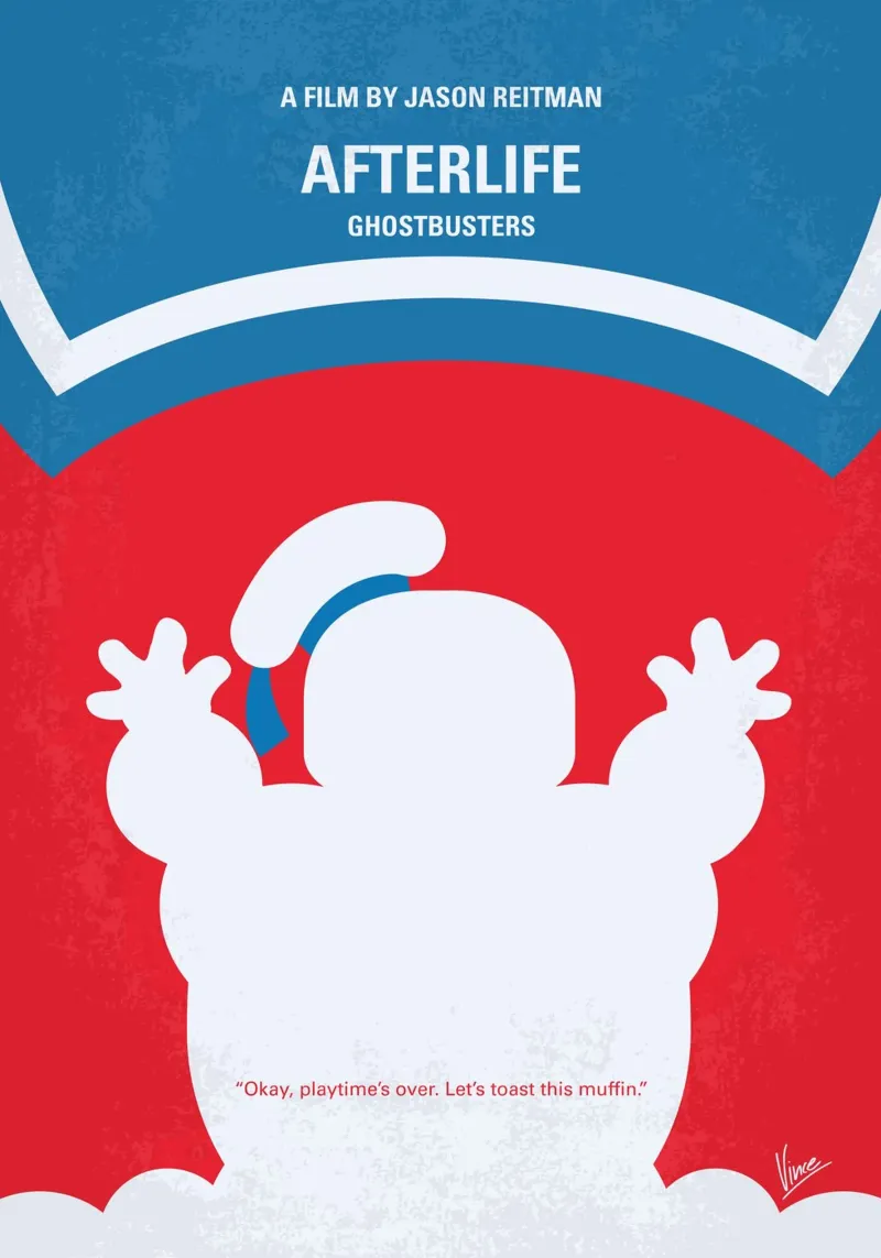 No1406-4 My Ghostbusters Afterlife minimal movie poster pellicola backlit da Chungkong