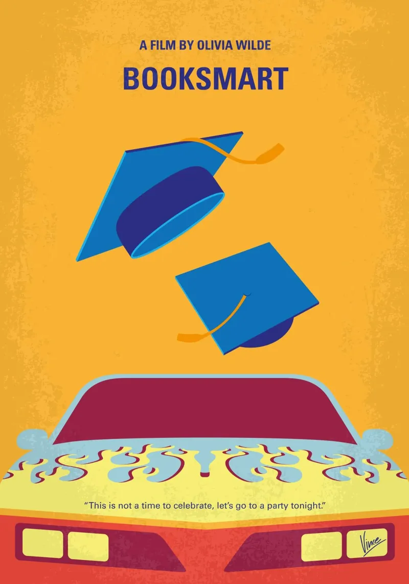 No1409 My Booksmart minimal movie poster poster con telaio in alluminio da Chungkong