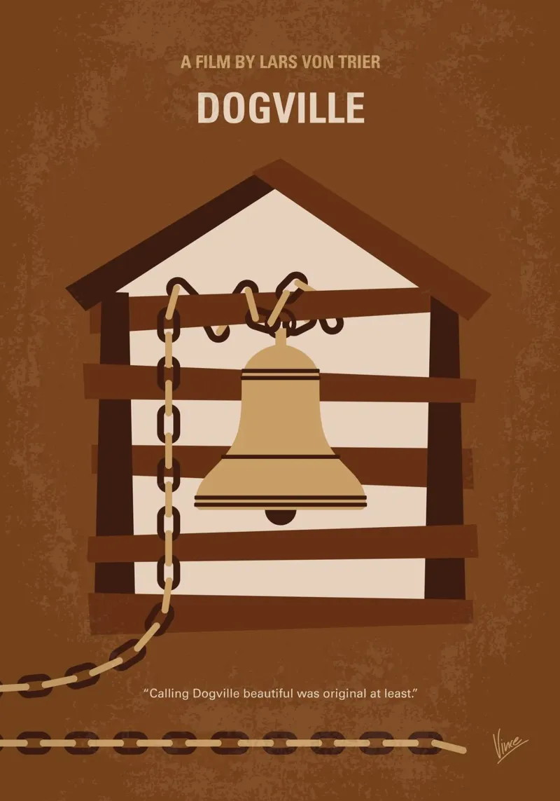 No1410 My Dogville minimal movie poster pellicola backlit da Chungkong