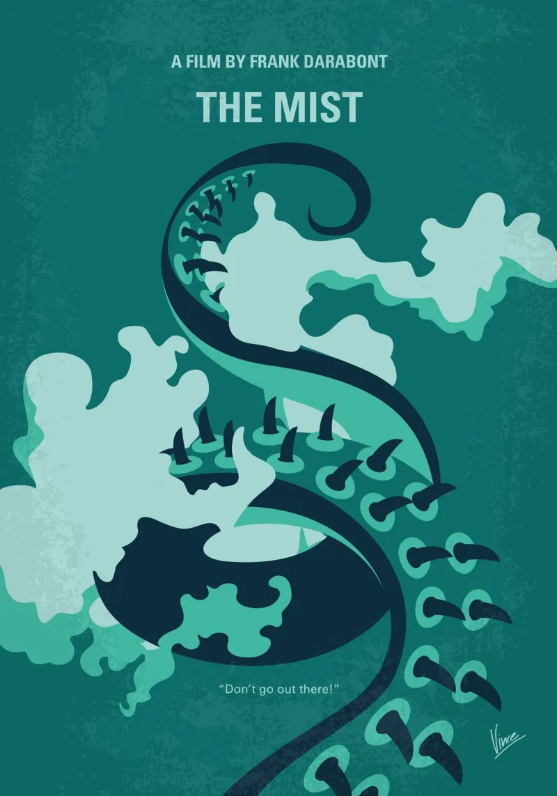 No1420 My The Mist minimal movie poster pellicola backlit da Chungkong