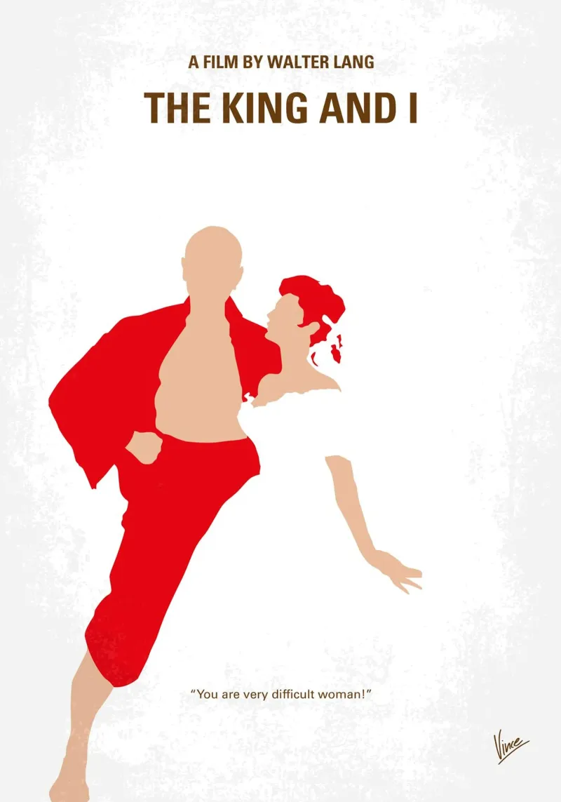 No1423 My The King and I minimal movie poster carta hahnemühle da Chungkong