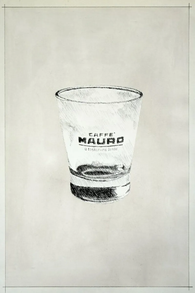 Profond - Cafe Mauro Poster mit Aluminium Rahmen von David Diehl