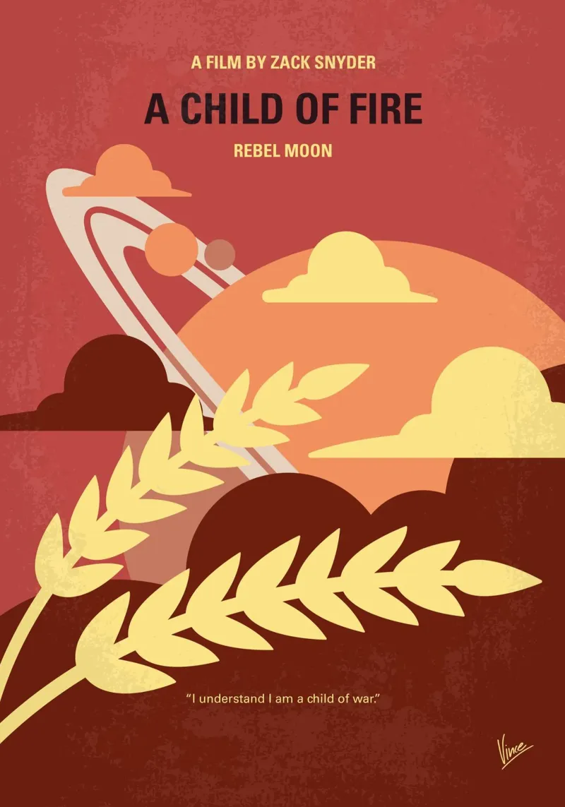 No1432 My Rebel Moon minimal movie poster pellicola backlit da Chungkong