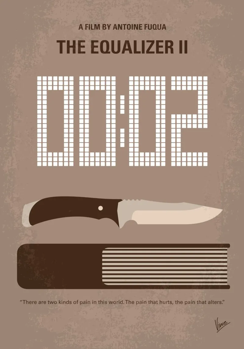 No1438 My THE EQUALIZER 2 minimal movie poster pellicola backlit da Chungkong