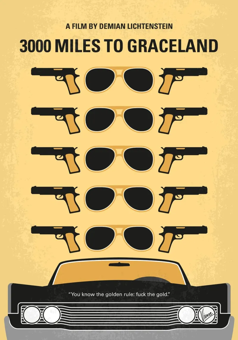 No1441 My 3000 Miles to Graceland minimal movie poster Poster von Chungkong