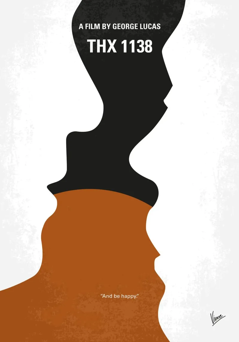 No1442 My THX 1138 minimal movie poster poster con telaio in plastica da Chungkong