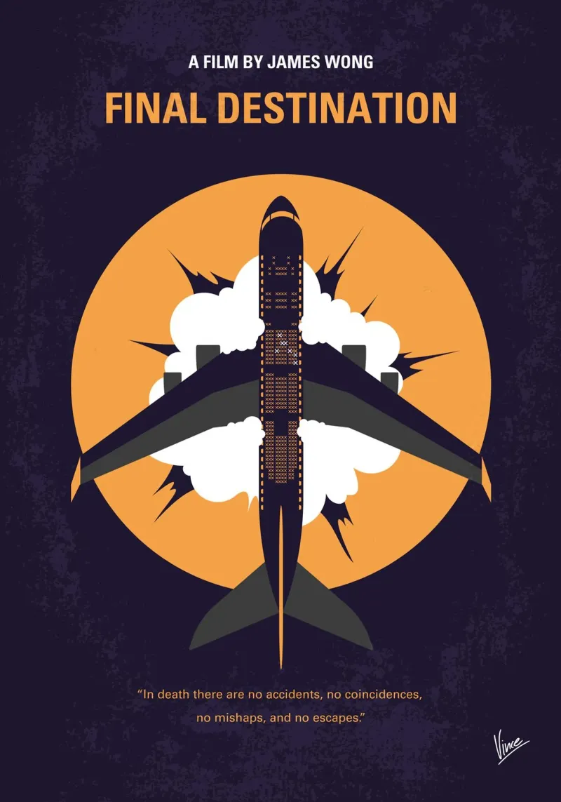 No1448 My Final Destination minimal movie poster pellicola backlit da Chungkong