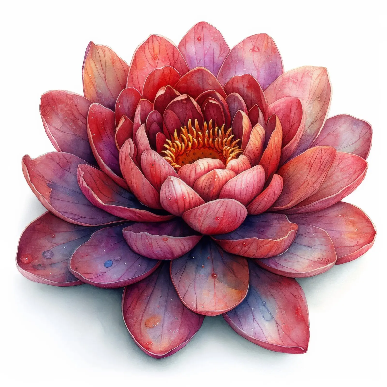 Fiore di loto 1 plexiglass da Bold Blooms