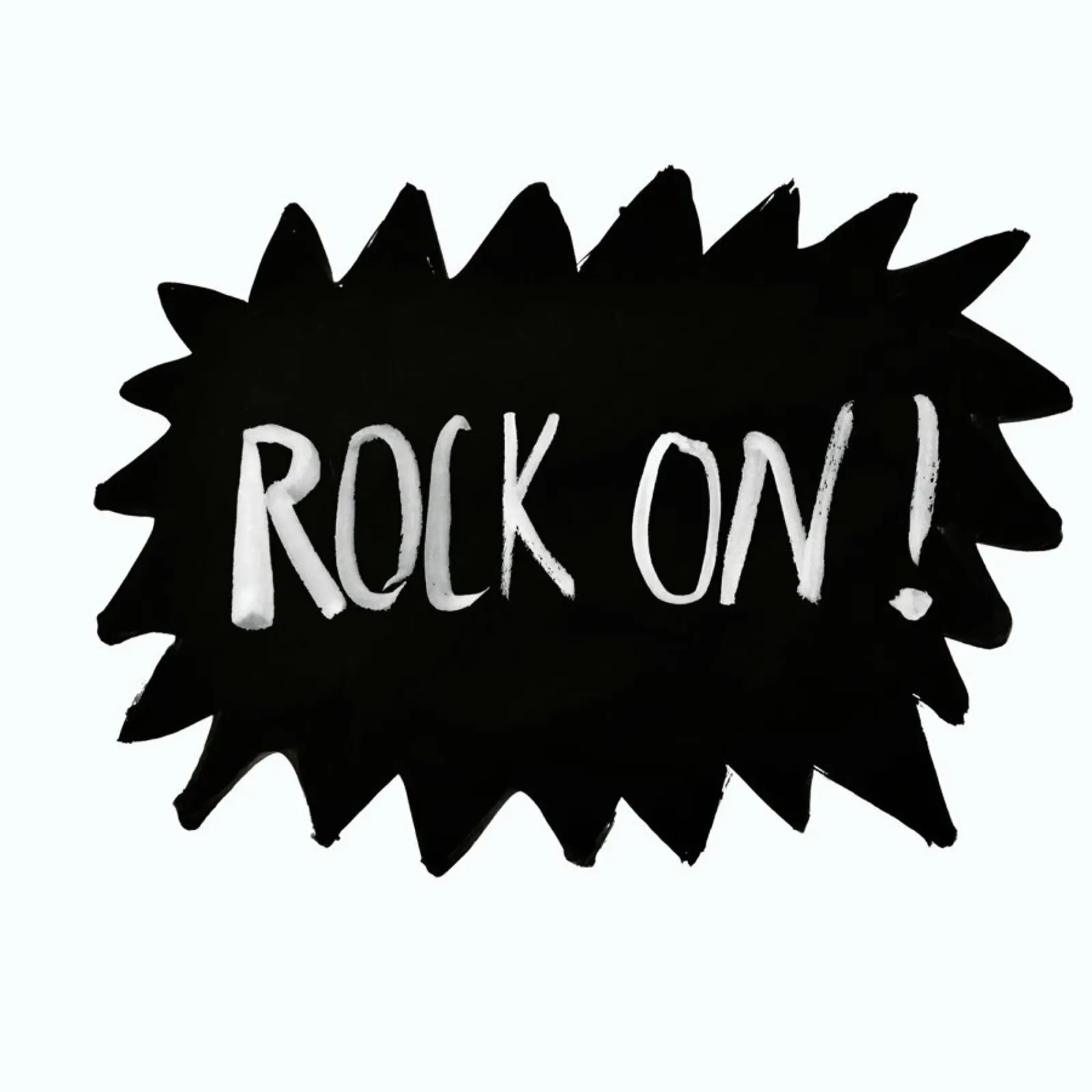 Rock On poster con telaio in legno da treechild