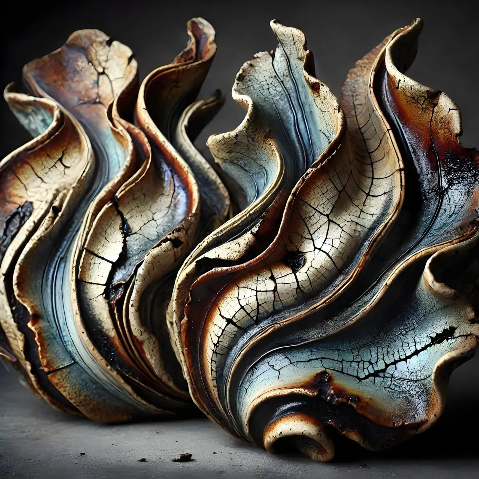 Sculture in ceramica: un linguaggio di design fluido pellicola backlit da scHio