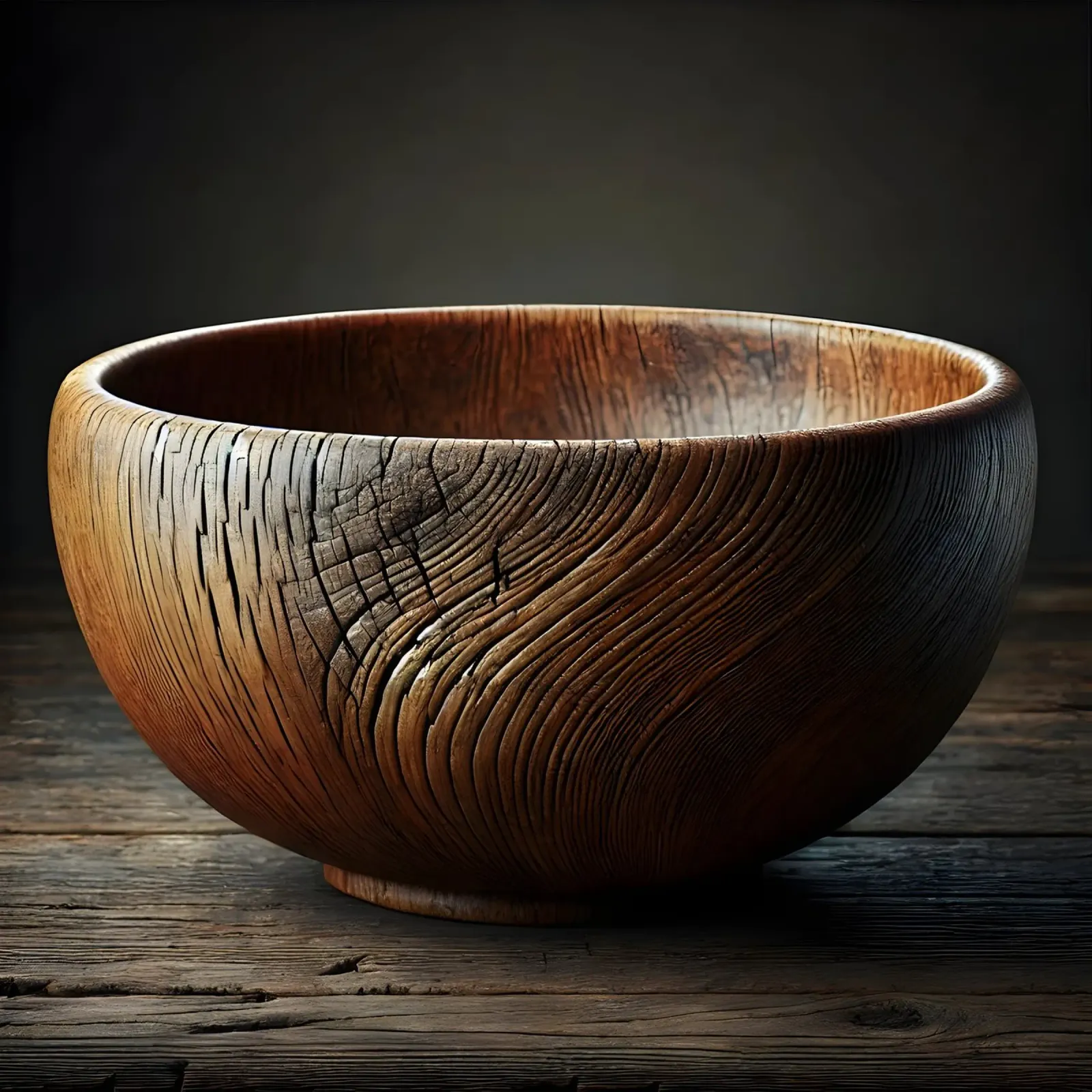 The beauty and unique texture of a wooden bowl poster with aluminum frame by scHio