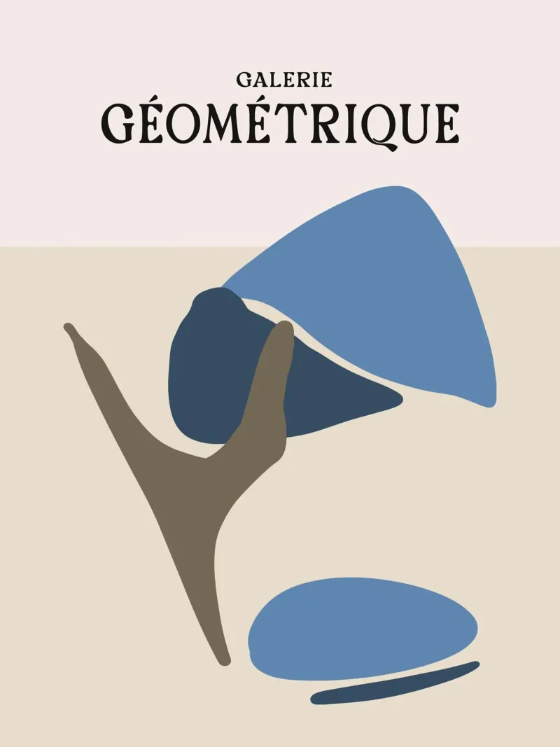 Galerie Géométrique No 5 poster con telaio in plastica da treechild