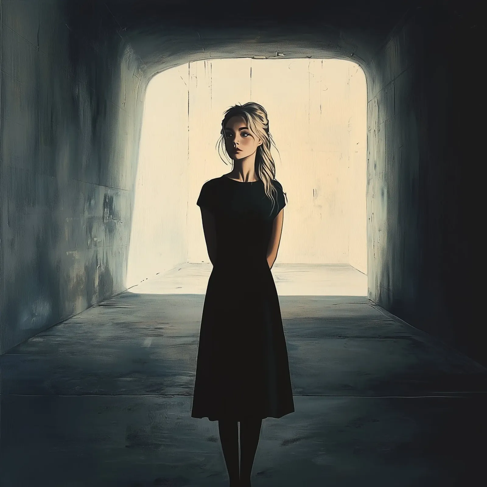 Mysterious Asylum girl carta hahnemühle da Synthaira