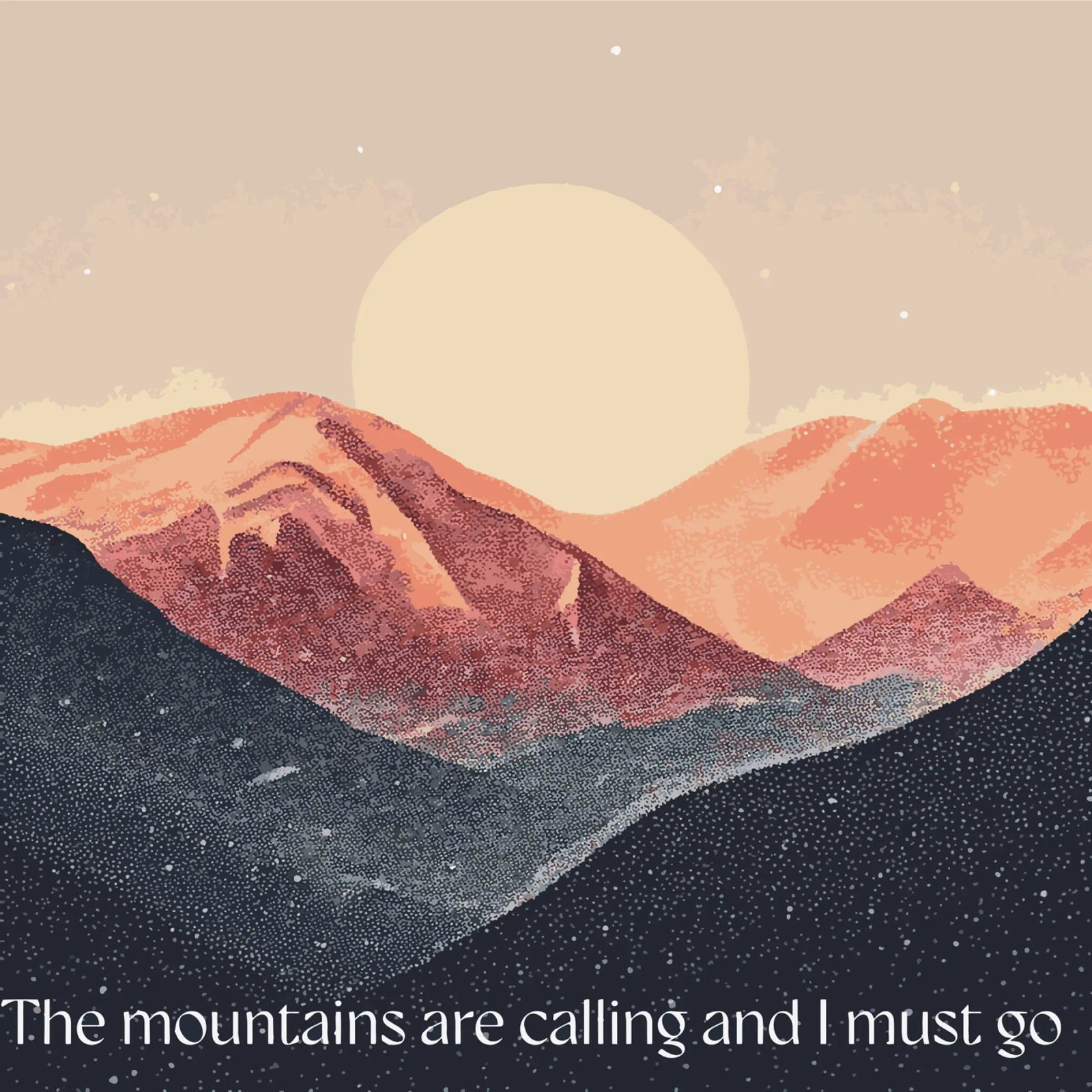 The mountains are calling pellicola backlit da Synthaira