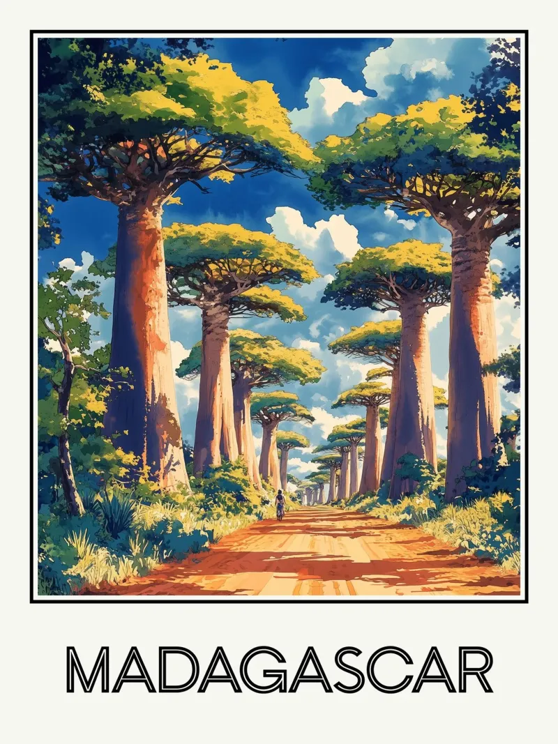 Madagascar poster da Frame the World