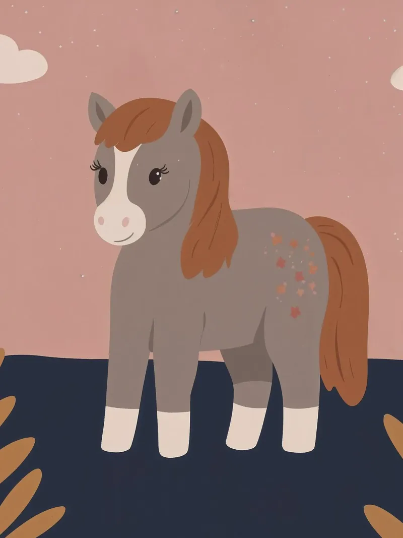 Pony amichevole alluminio dibond da SnoopyAnimals