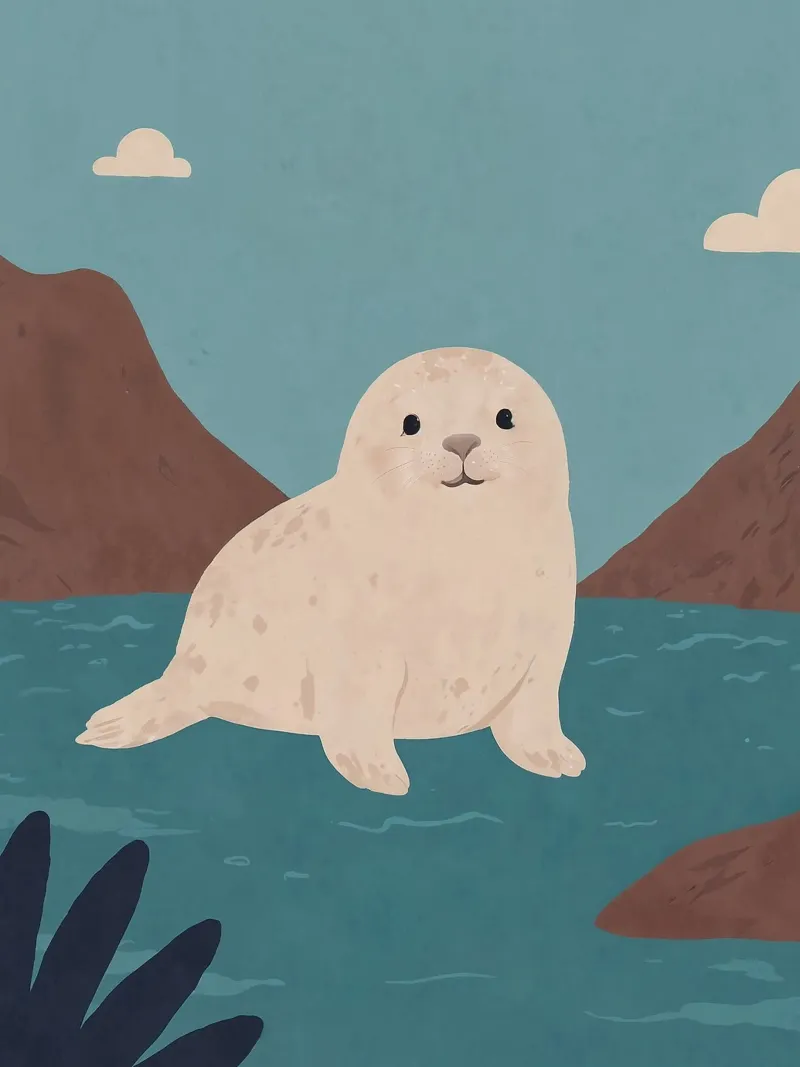 Simpática foca diminuta poster con marco de plástico de SnoopyAnimals