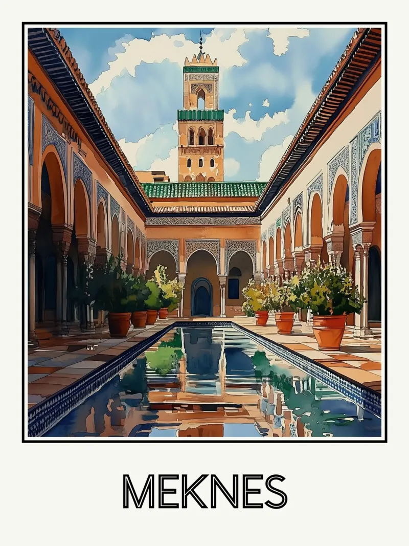 Meknes poster con telaio in legno da Frame the World