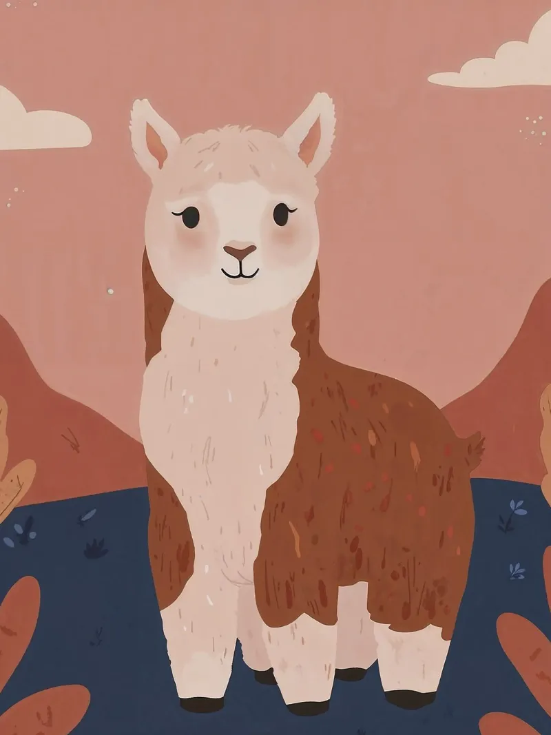 Lama amichevole pellicola backlit da SnoopyAnimals
