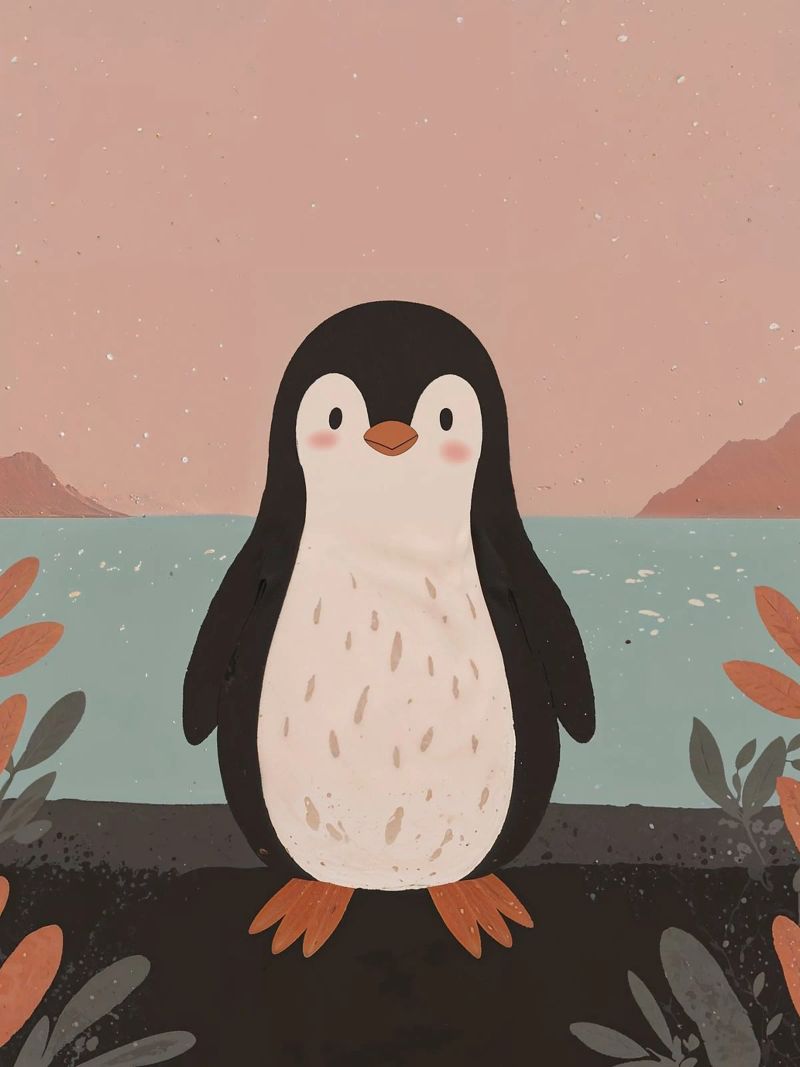 Un piccolo pinguino amichevole poster da SnoopyAnimals