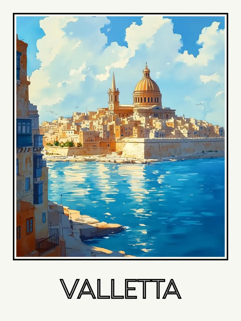 La Valette poster da Frame the World