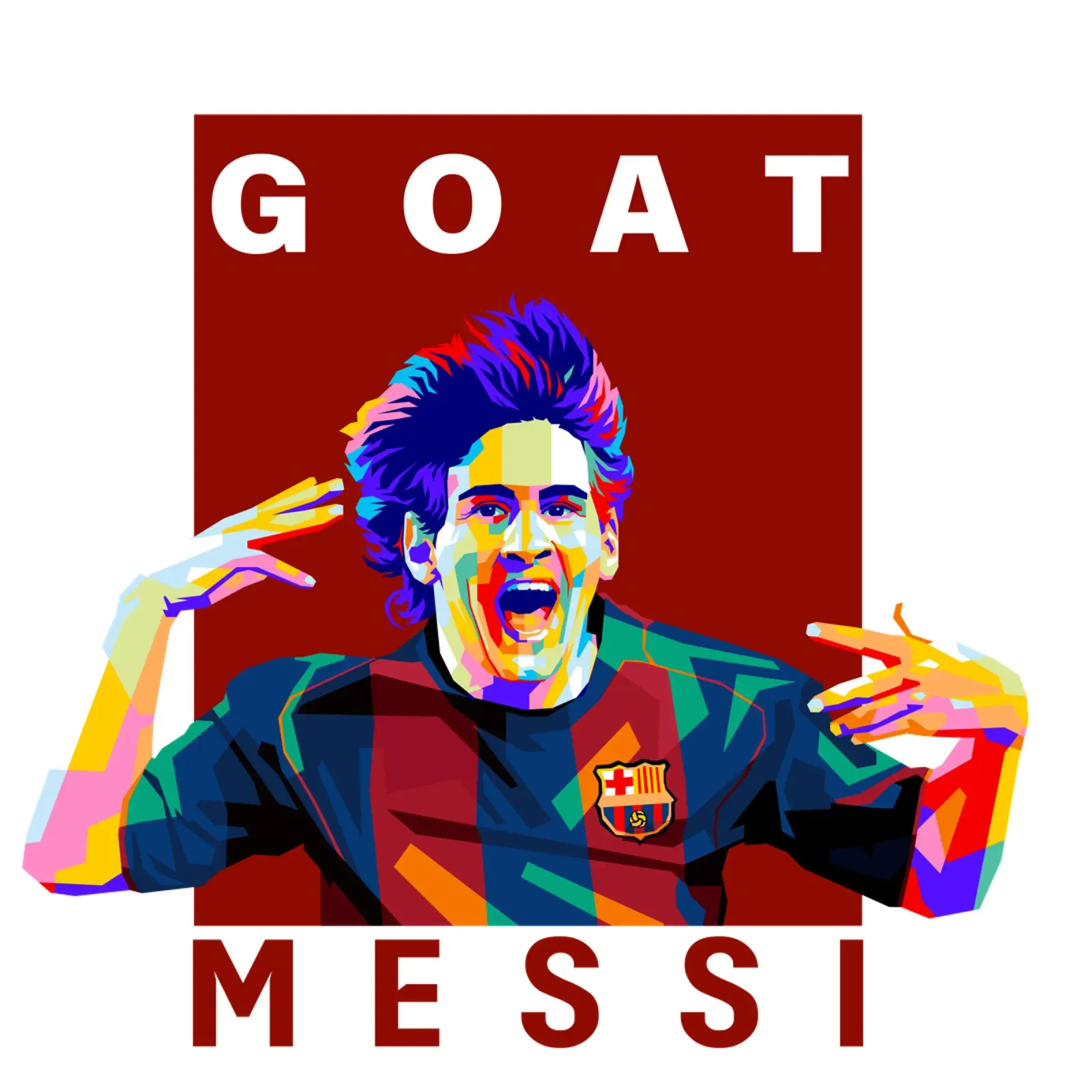 Lionel Messi Barcelona canvas by WPAP MALANG