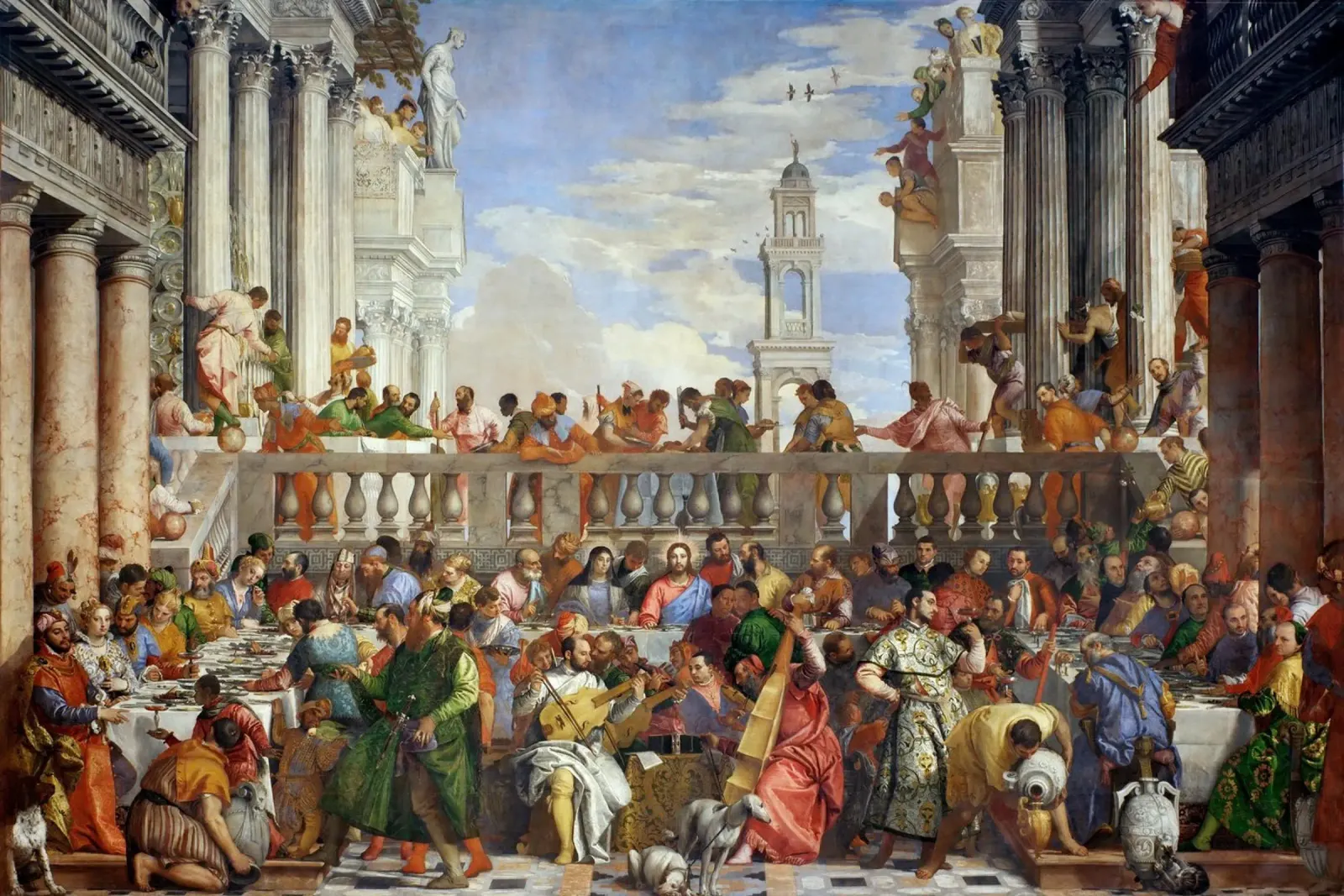 Veronese (Paolo Caliari) Le nozze di Cana pellicola backlit da Timeless Artworks