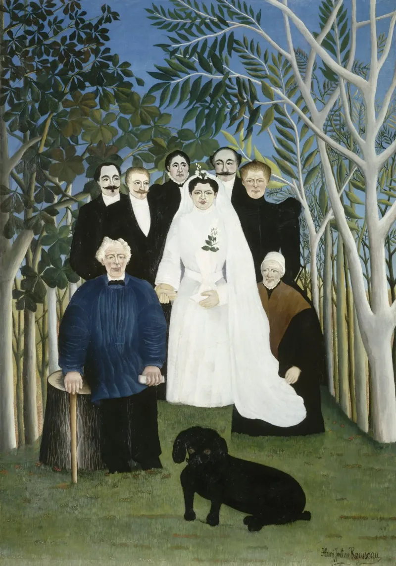 Henri rousseau - il matrimonio poster con telaio in alluminio da Timeless Artworks