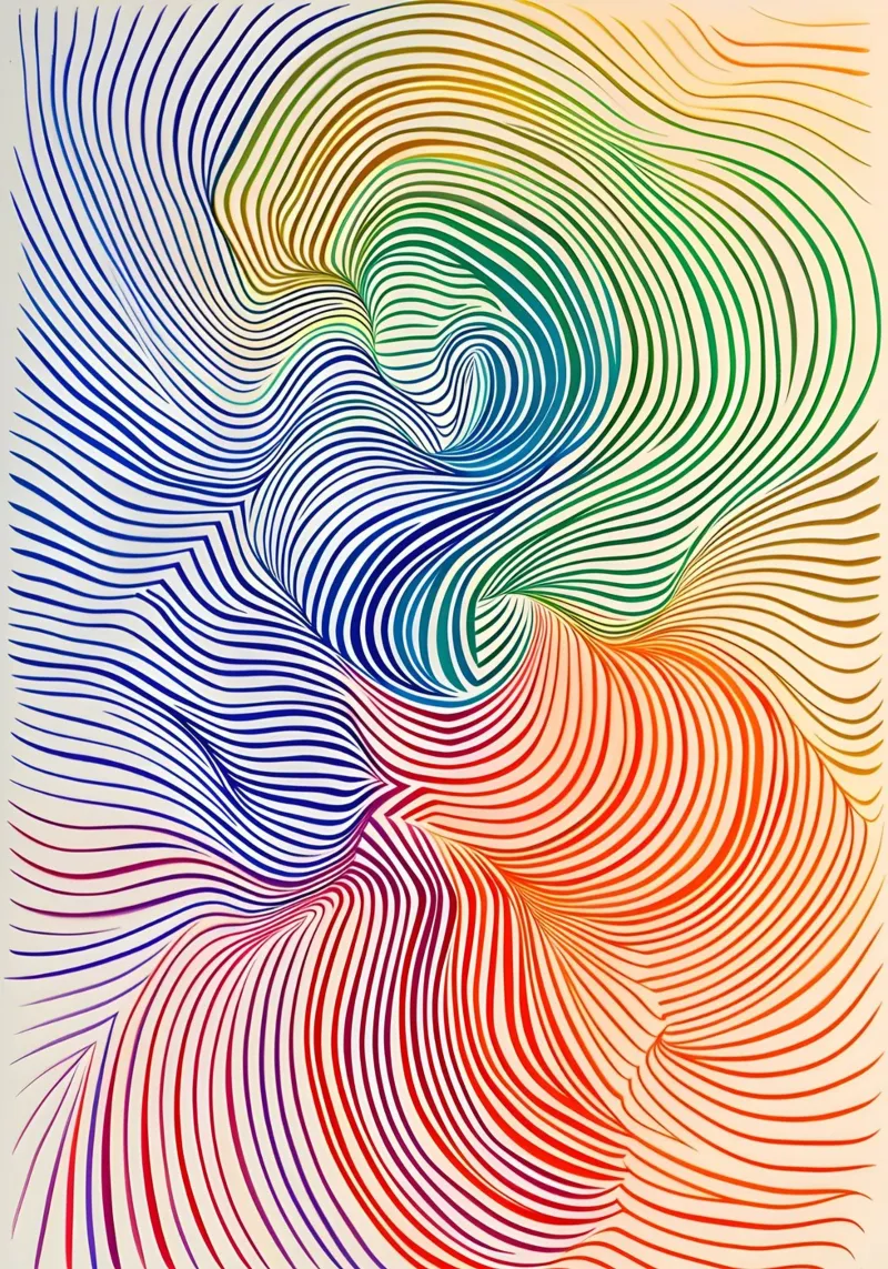 Rainbow Flow - Composizione astratta di colori pellicola backlit da Studio Mooodz