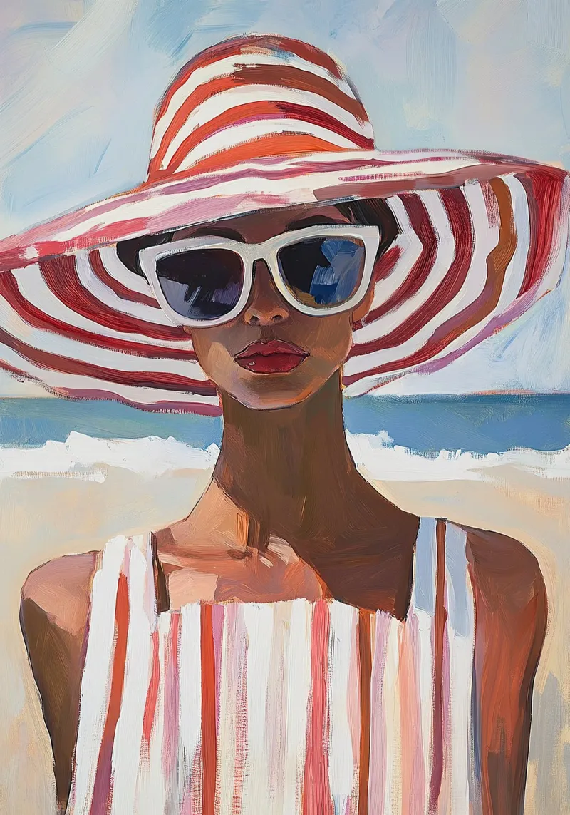 Mode Sommer Strand Meer Hut Poster von Euphoria Theresa
