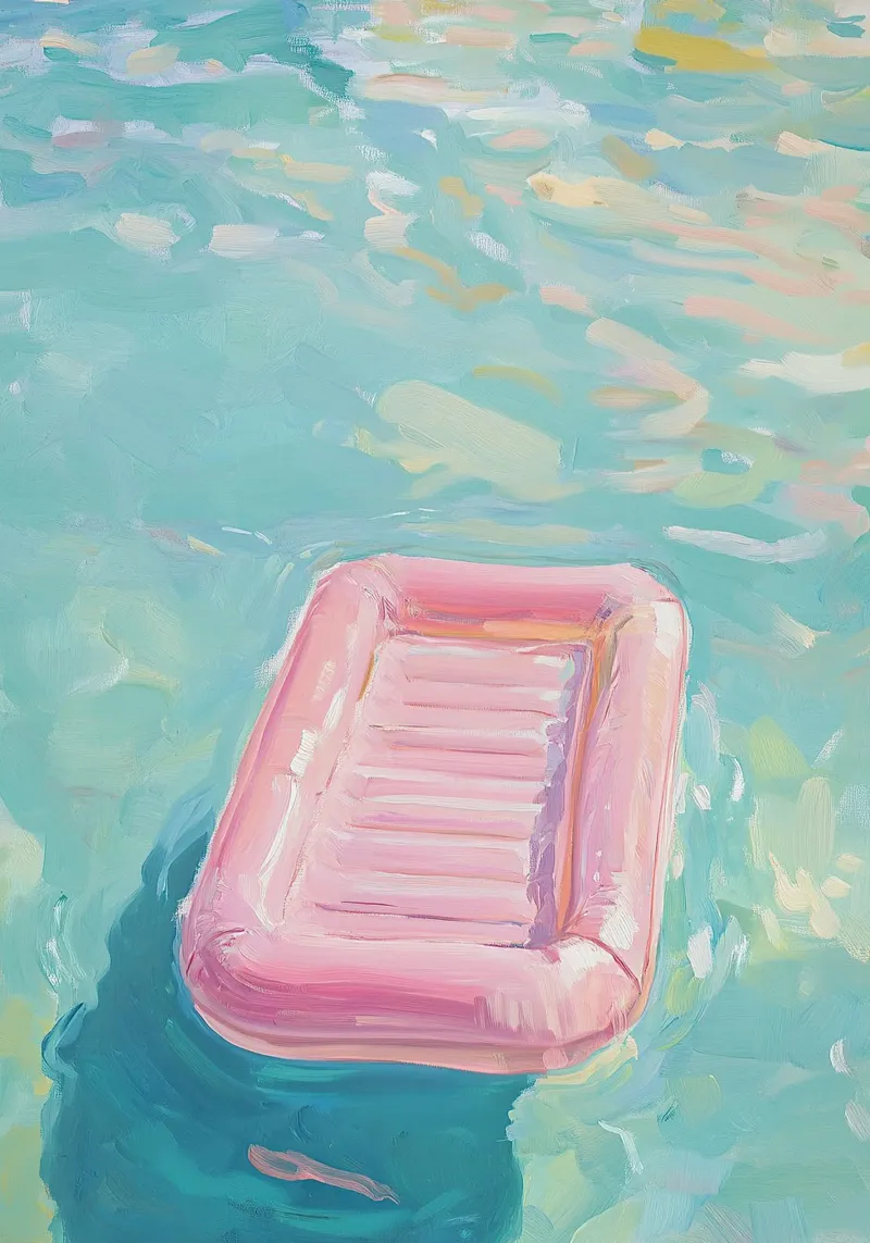 Preppy rosa Meer Sommer Pool Poster von Euphoria Theresa