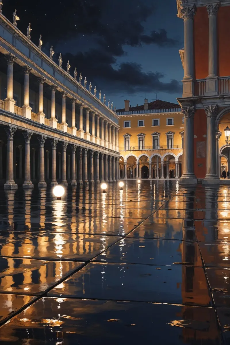 Venice at Dusk: Reflections of Timeless Elegance alluminio dibond da AlbertKlee