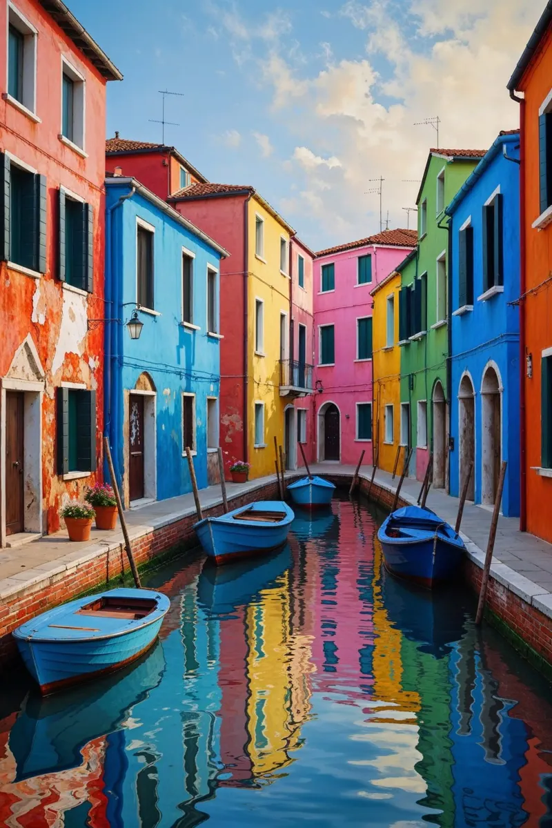A Walk Through Burano’s Colorful Streets poster da AlbertKlee