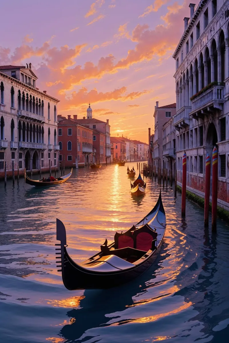Venetian Palaces Reflecting in the Water alluminio dibond da AlbertKlee