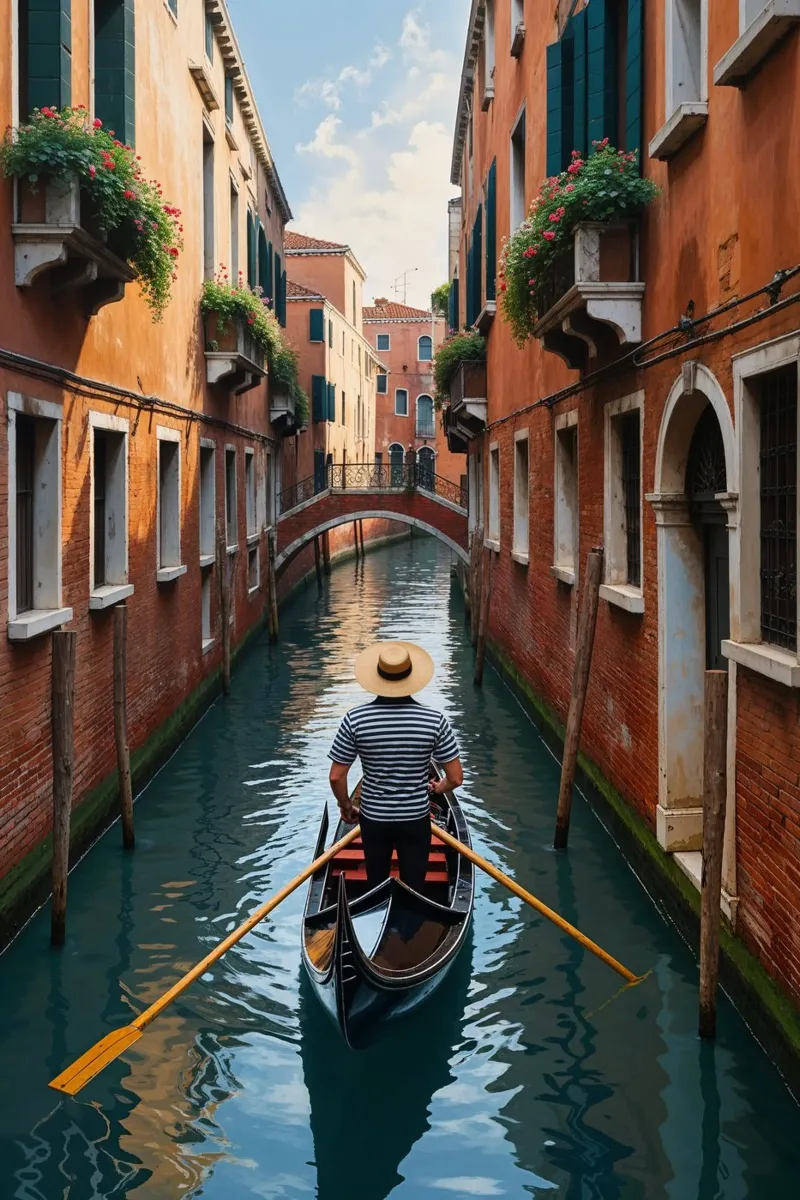 Venetian Canal Elegance in the Afternoon Light alluminio dibond da AlbertKlee