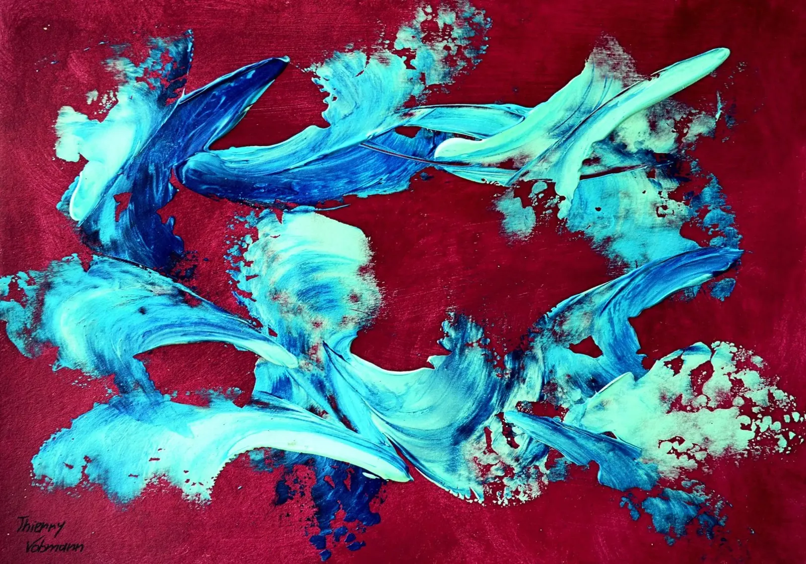 IDEAL GIFT 143 poster con telaio in plastica da Thierry Vobmann Abstract painting